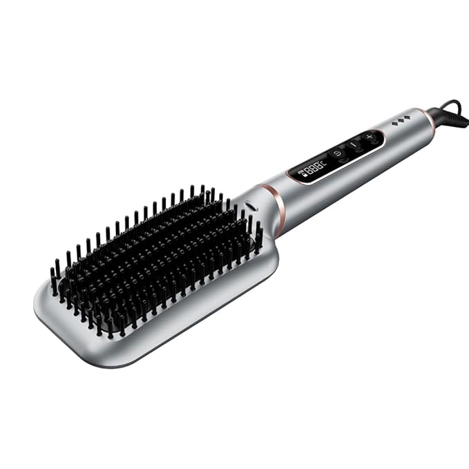IKONIC Super Styler Brush – Tourmaline Ceramic Hot Paddle Hair Straightener | VIZZIS