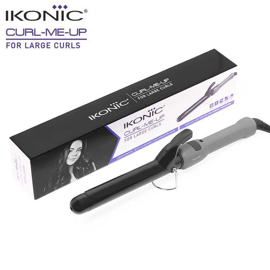 IKONIC Curl Me Up – 19 MM Grey Curling Tong | Professional Slim Barrel Curler for Tight Curls & Ringlets