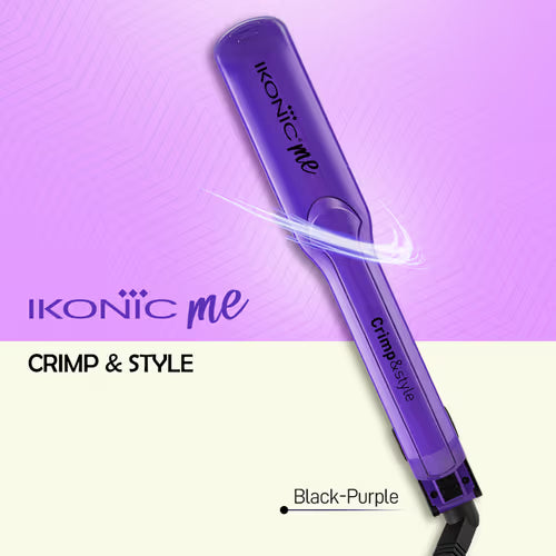 IKONIC Crimp & Style Purple⁺ | Professional 2-in-1 Hair Crimper & Styler