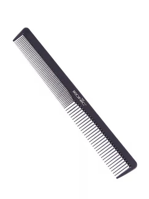 IKONIC Carbon Comb CC04 Black | Professional Heat-Resistant Barber & Styling Comb