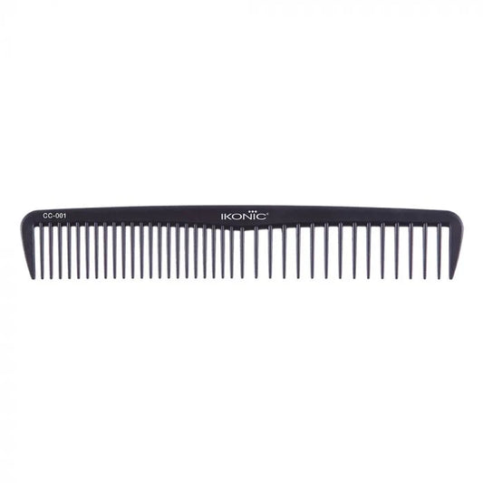 IKONIC Professional Carbon Comb CC01 Black | Heat-Resistant, Anti-Static Salon Cutting Comb