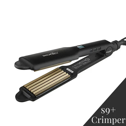 IKONIC Crimper S9⁺ Black | Professional Ceramic Hair Crimper for Volume & Textured Styles